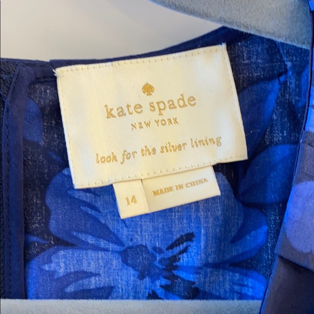 Kate Spade Blue Hibiscus Dress - Picture 4 of 8